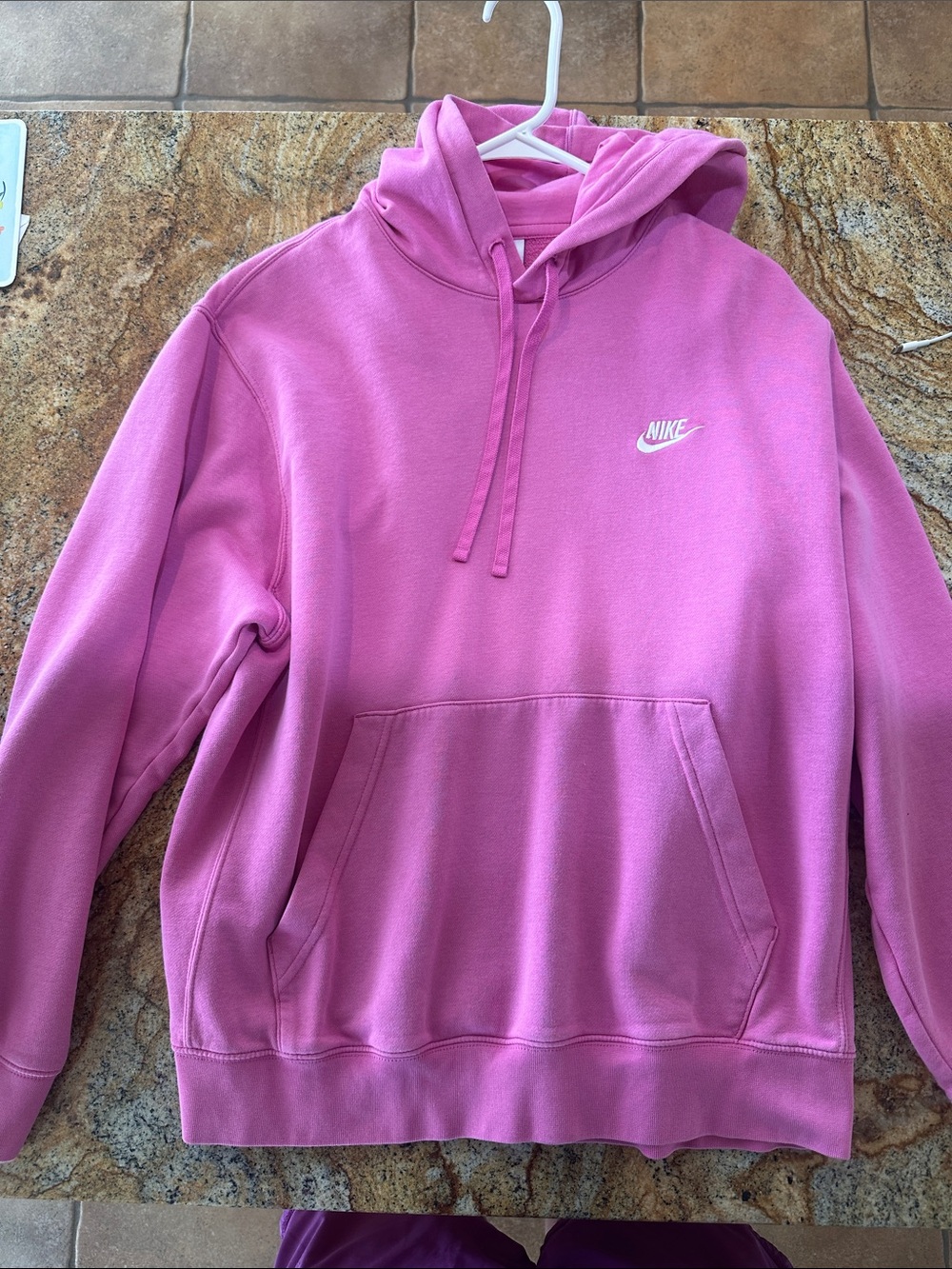 Nike Hot Pink Hoodie with White Swoosh